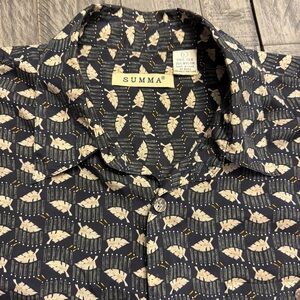 Summa Silk Blend‎ Hawaiian Silk Shirt Size Large Men’s